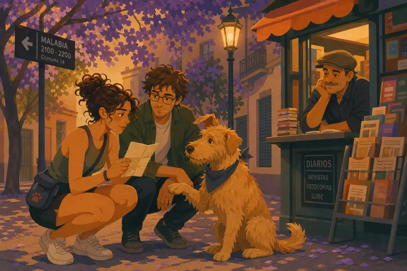 Cover illustration for The House on Malabia Street, B1 Spanish story