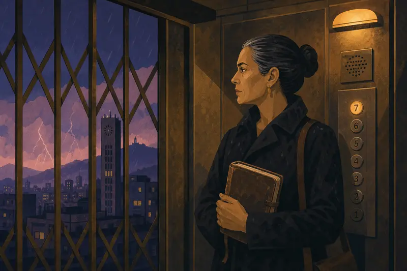Cover illustration for Seventh Floor, C1 Spanish story