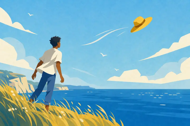 Cover illustration for Where the Hat Goes, A0 Spanish story