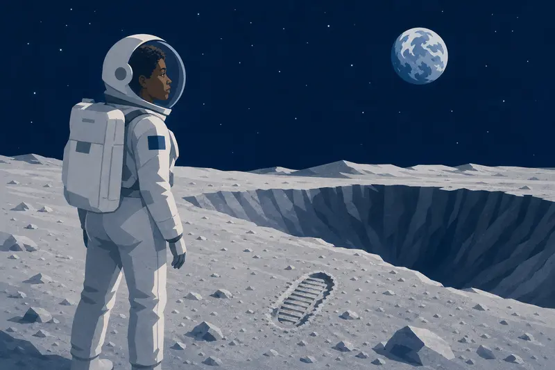Cover illustration for The Other Footprint, B1 Spanish story