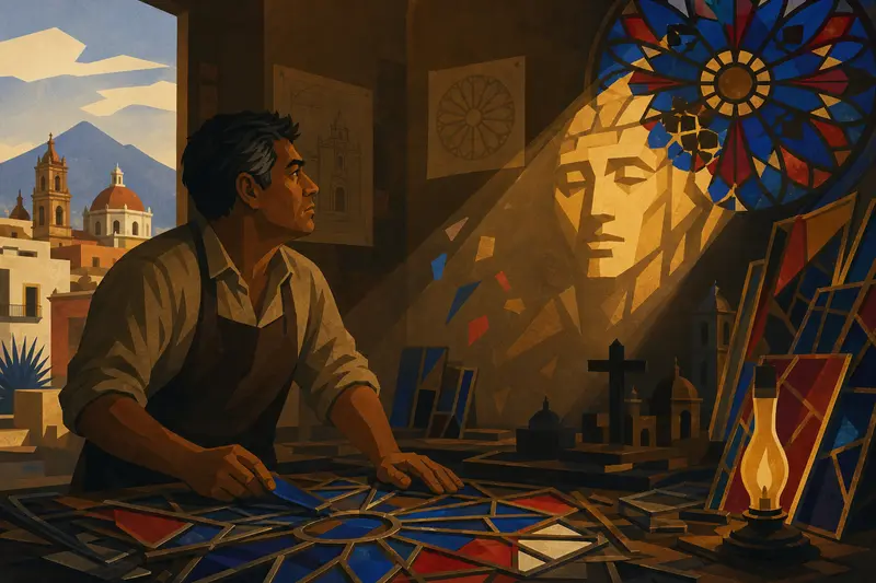Cover illustration for The Face That Light Remembers, C2 Spanish story