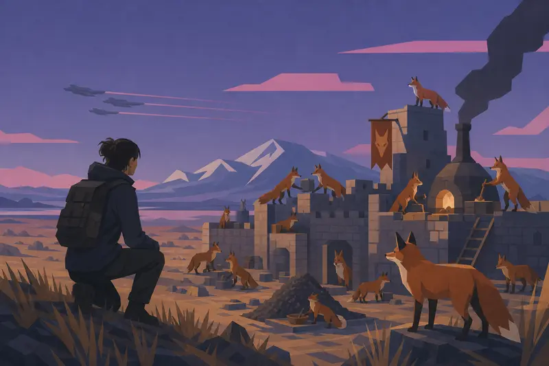 Cover illustration for The Republic of Foxes, C2 Spanish story