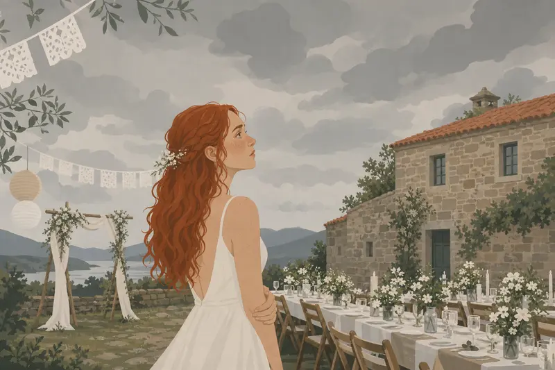 Cover illustration for A Drop on Her Hand, A1 Spanish story