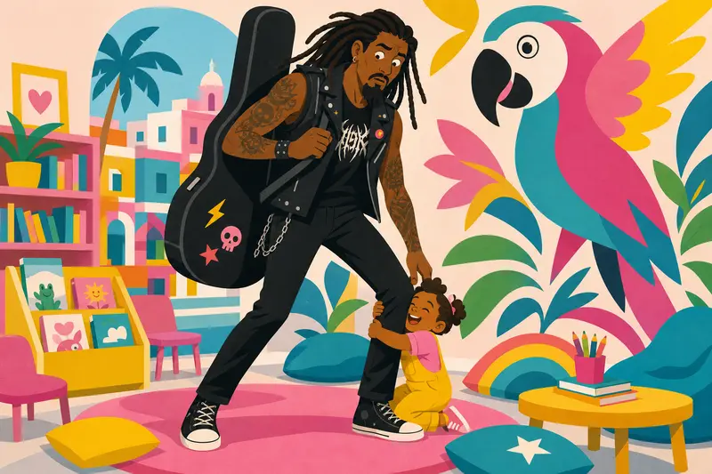 Cover illustration for The Loudest Chick in Santurce, B2 Spanish story