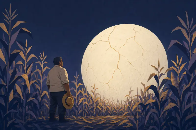 Cover illustration for The Night the Moon Hatched, B1 Spanish story