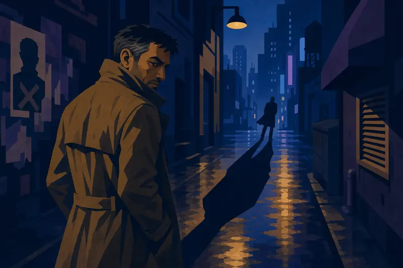 Cover illustration for The Shadow Broker, C1 Spanish story
