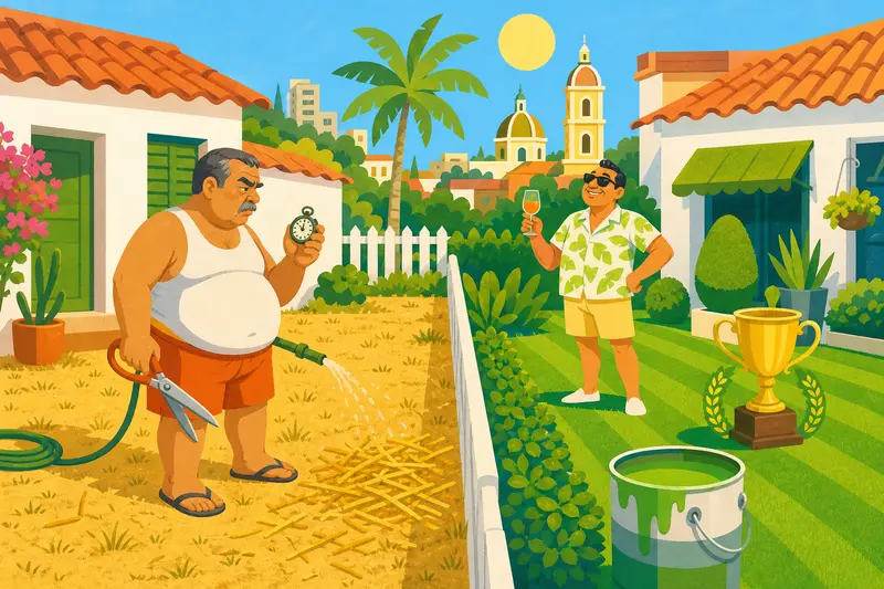 Cover illustration for Tropical Green, Extra Bright, A2 Spanish story