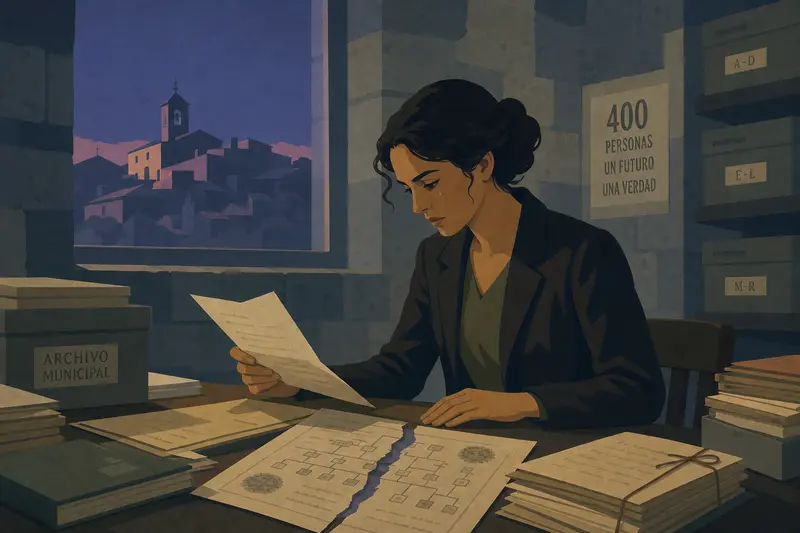 Cover illustration for The Second Version, C1 Spanish story