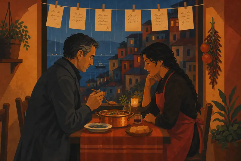 Cover illustration for The Last Column, B1 Spanish story