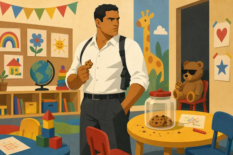 Cover illustration for The Cookie Jar Operative, B2 Spanish story