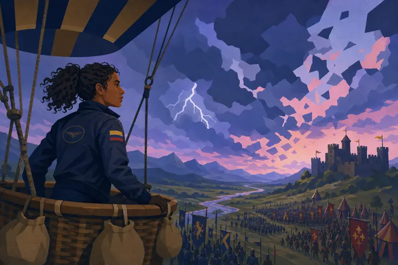 Cover illustration for The Wind Between Centuries, B2 Spanish story