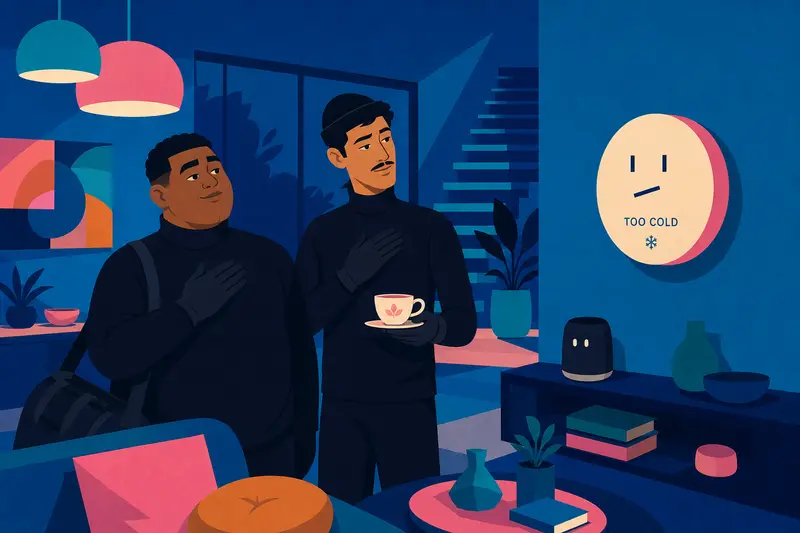Cover illustration for Please Adjust the Temperature, B2 Spanish story