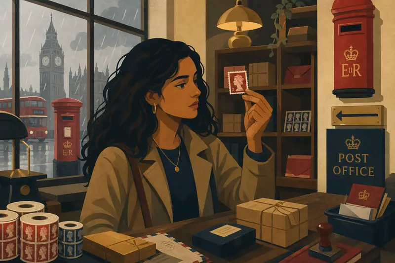 Cover illustration for The Queen Looks Left, A2 Spanish story