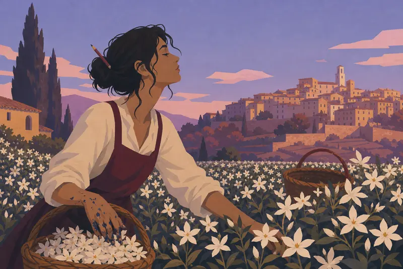 Cover illustration for The Silence of the Flowers, C1 Spanish story