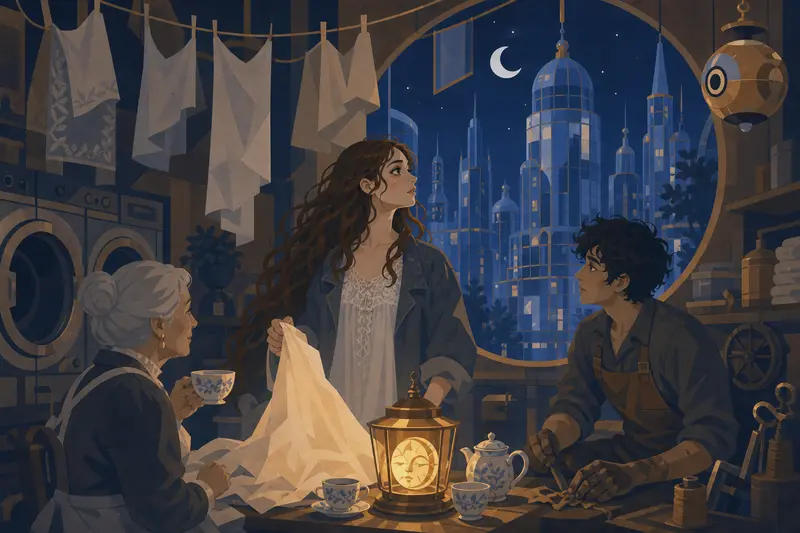 Cover illustration for The Ledger of Dreams, B2 Spanish story