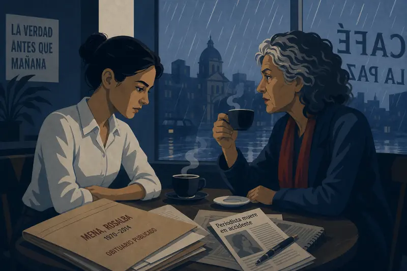 Cover illustration for The Signature of the Living, B2 Spanish story