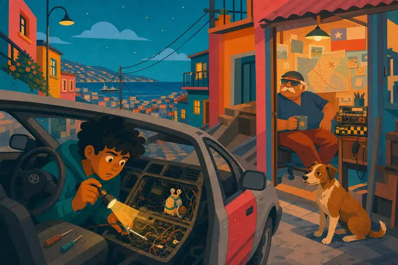 Cover illustration for Behind the Voice, B1 Spanish story