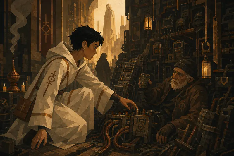 Cover illustration for The Boy Who Unplugged God, C2 Spanish story