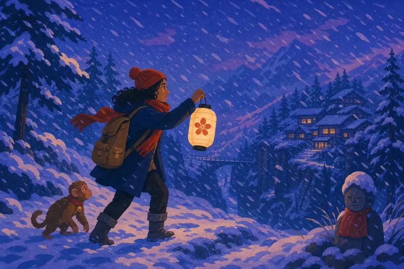 Cover illustration for The Bell in the Snow, A2 Spanish story