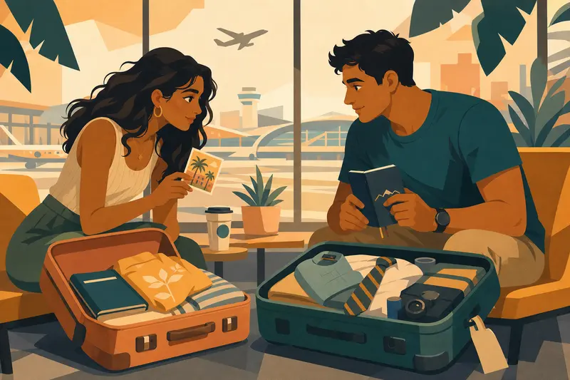 Cover illustration for The Wrong Suitcase, A2 Spanish story