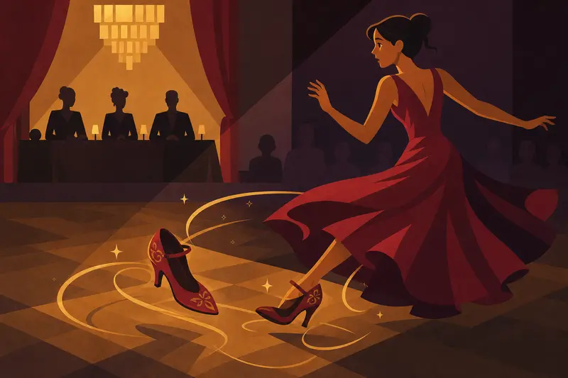 Cover illustration for The Shoes That Wouldn't Stop Dancing, B2 Spanish story
