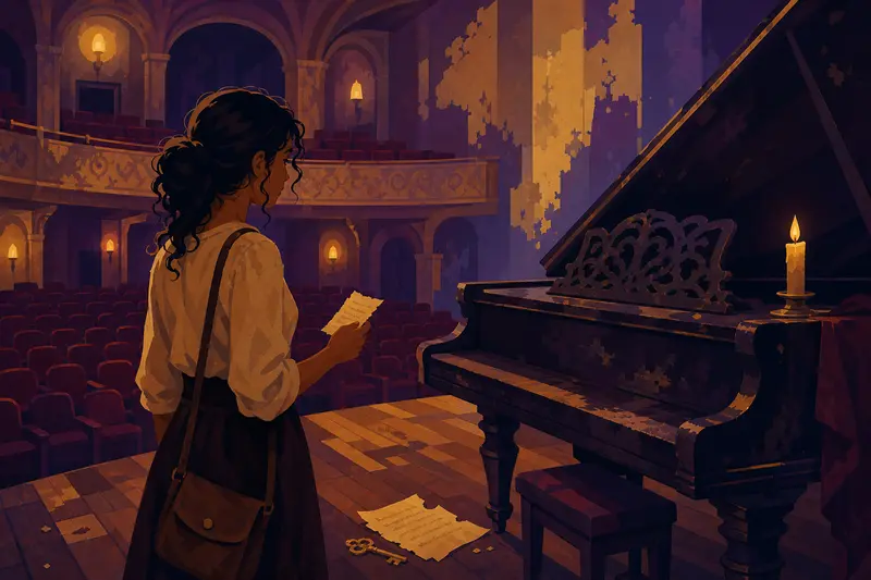 Cover illustration for The Songs Below the Stage, A2 Spanish story