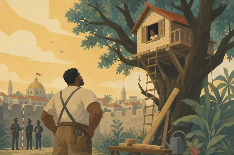 Cover illustration for One Meter Too High, A2 Spanish story