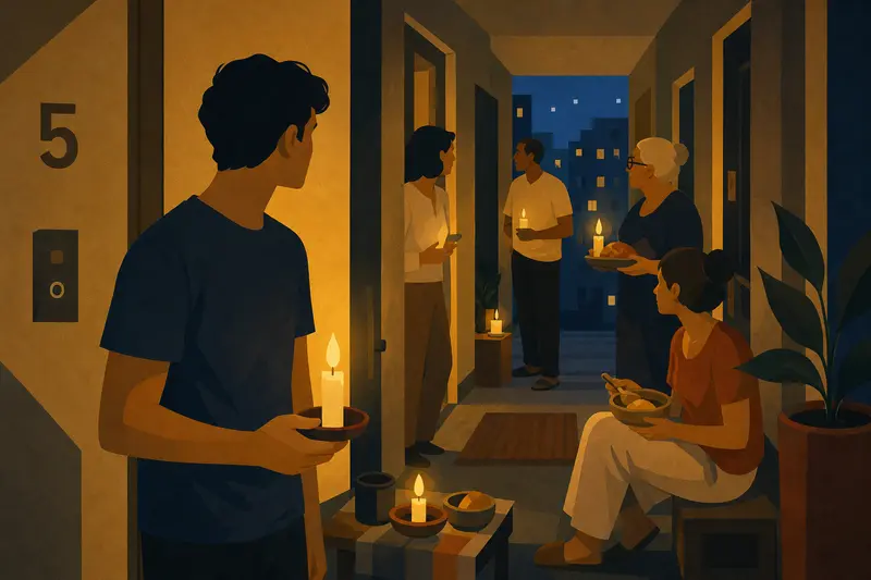 Cover illustration for The Candles That Refused to Go Out, B1 Spanish story