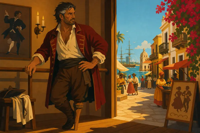 Cover illustration for Three Steps and a Fall, A2 Spanish story