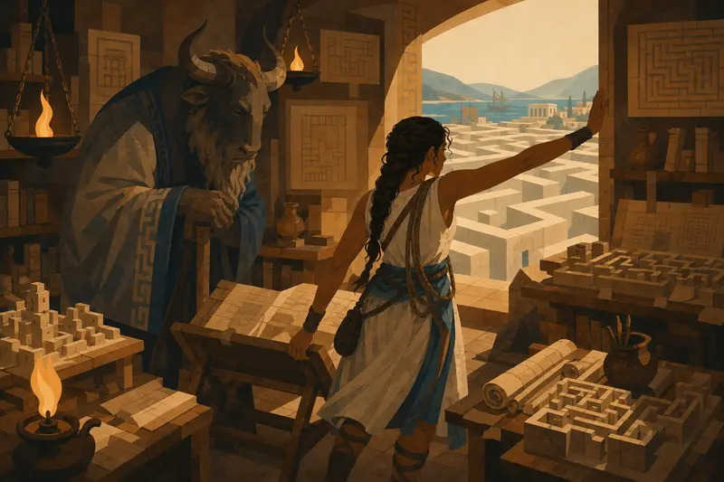 Cover illustration for The Straightest Corridor, C1 Spanish story