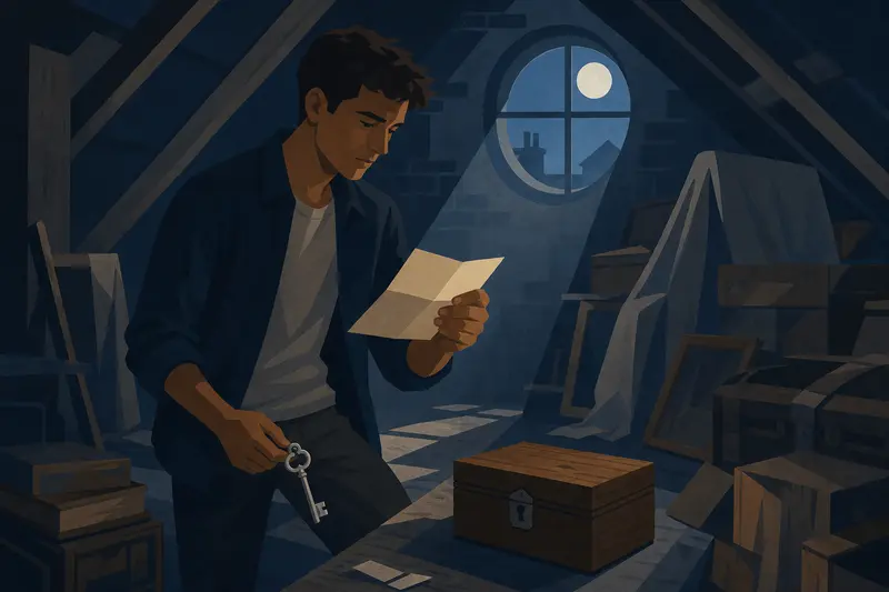 Cover illustration for The Silver Key, A1 Spanish story