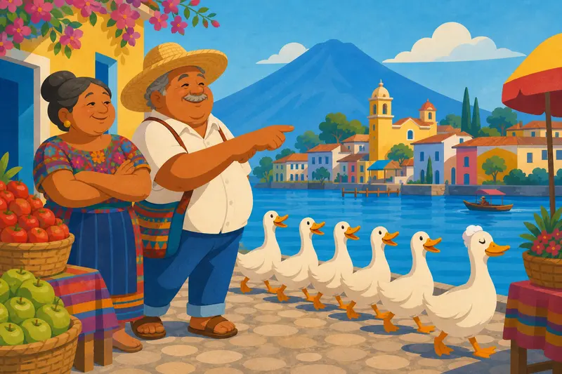 Cover illustration for The Bad Man Is a Duck, A0 Spanish story