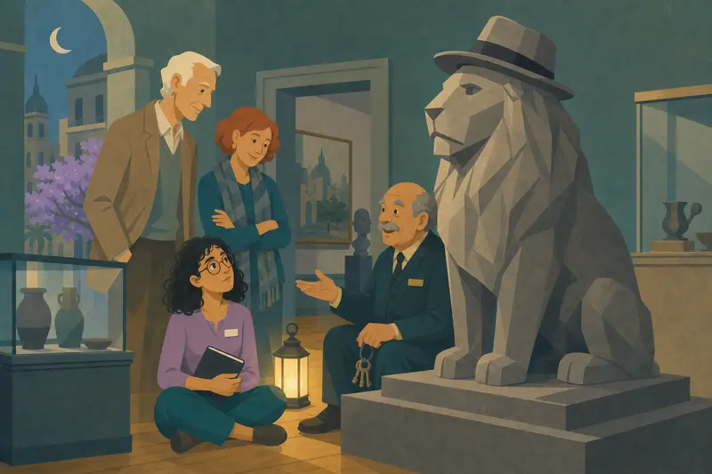 Cover illustration for His Father's Hat, A1 Spanish story