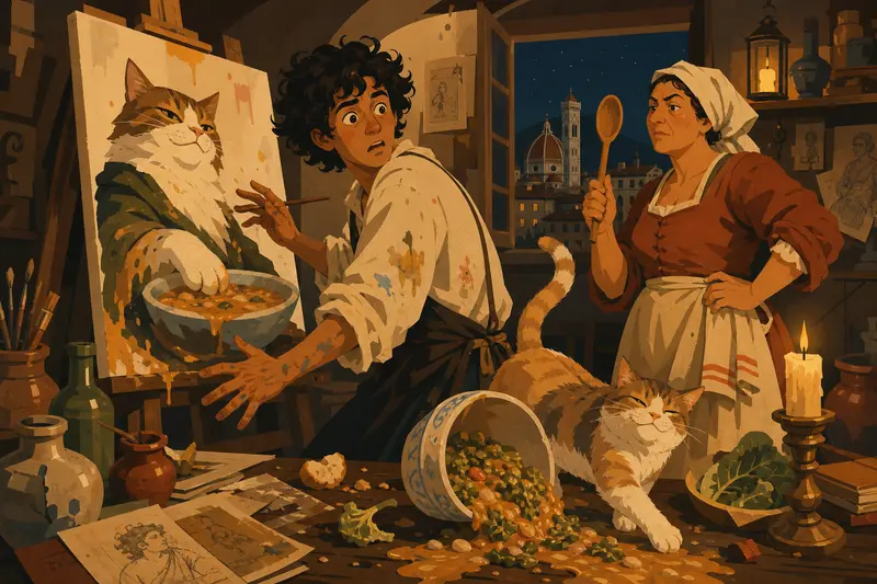 Cover illustration for Ribollita on Canvas, B2 Spanish story