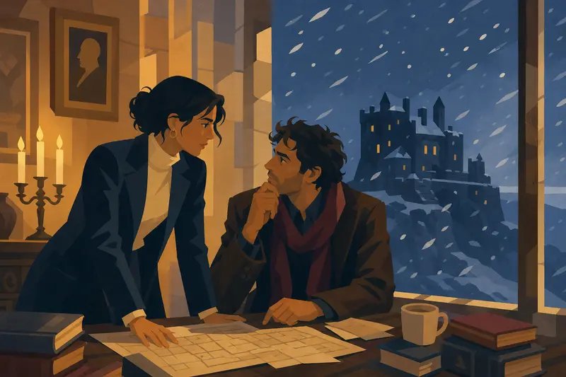 Cover illustration for The Ghost Broker, B2 Spanish story
