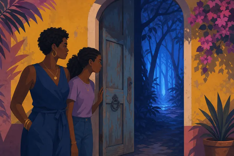 Cover illustration for The Door on Esperanza Street, B1 Spanish story