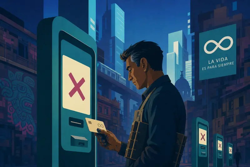Cover illustration for Payment Declined, C1 Spanish story
