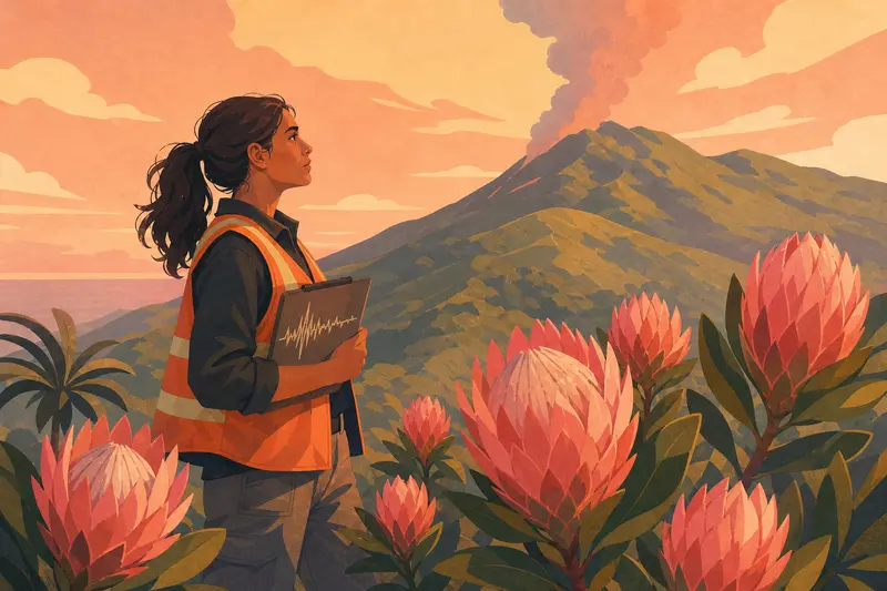 Cover illustration for Petals and Probability, C1 Spanish story