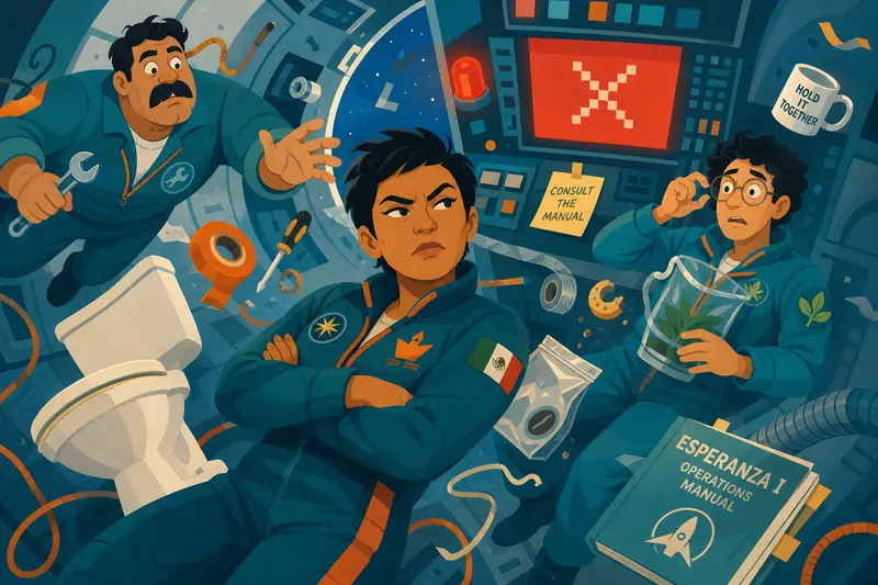 Cover illustration for Error 404: Dignity Not Found, B1 Spanish story
