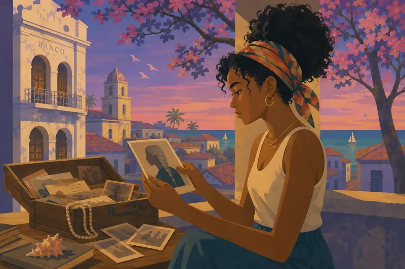 Cover illustration for She Who Remembers, C1 Spanish story