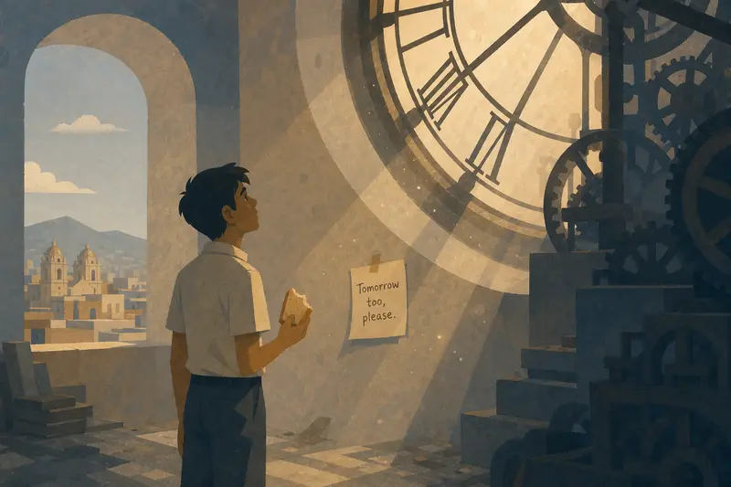 Cover illustration for Half a Breakfast, A2 Spanish story