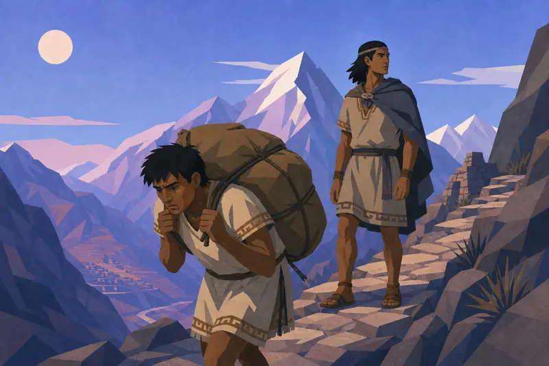 Cover illustration for The Bag of Food, A0 Spanish story