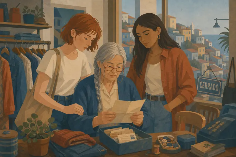 Cover illustration for Forty Years Late, B1 Spanish story