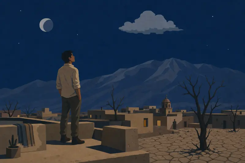 Cover illustration for The Price of Looking Up, A2 Spanish story