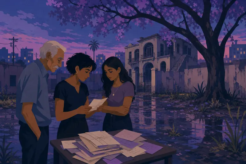 Cover illustration for Forty Years Late, B1 Spanish story