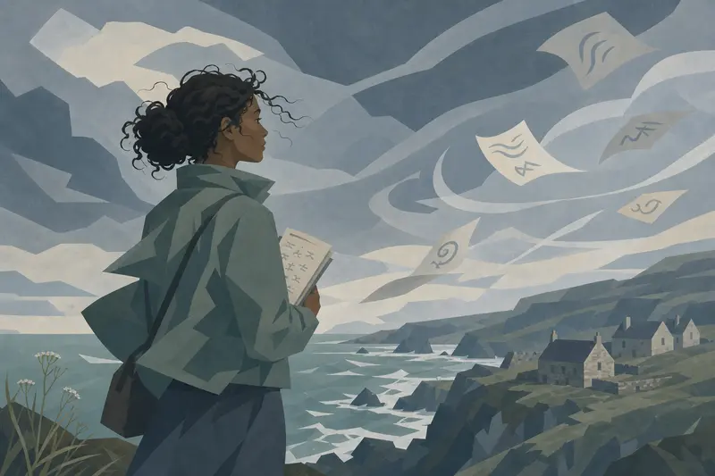 Cover illustration for The Grammar of Wind, B1 Spanish story