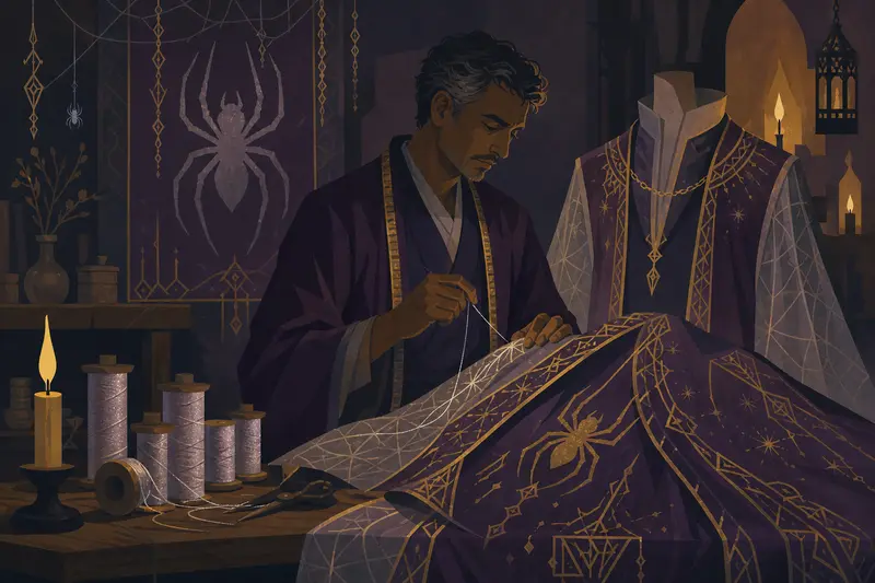 Cover illustration for The Thread Remembers, C1 Spanish story