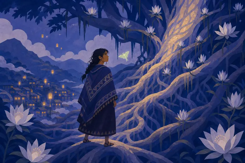 Cover illustration for The Ceremony of Letting Go, B2 Spanish story