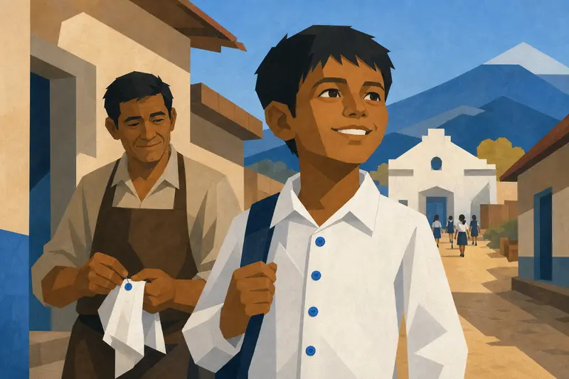 Cover illustration for The White Shirt, A0 Spanish story