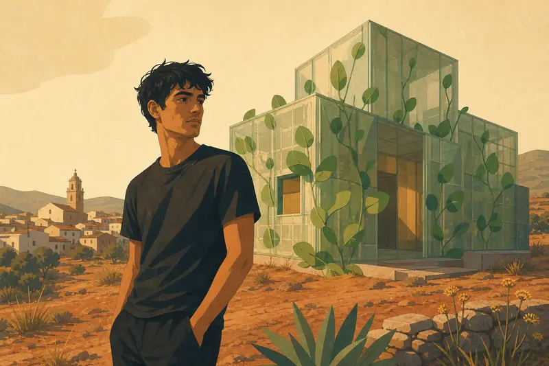 Cover illustration for The Plastic Garden, B2 Spanish story